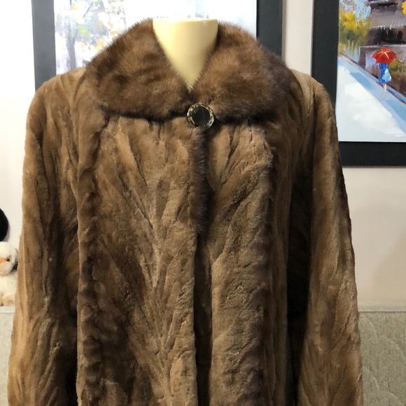 🌺🌺🌺 MANZARI BEAUTIFUL MINK FUR COAT SIZE 44